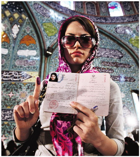 iran woman vote small